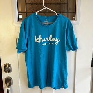 HURLEY blue & white name brand tee